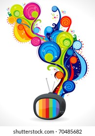 abstract colorful magical television vector illustration