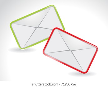abstract colorful mail icon vector illustration
