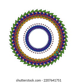 abstract colorful mandala geometric circle