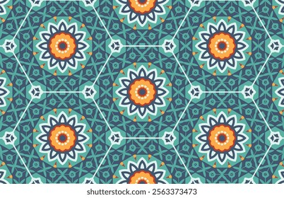 Abstract colorful mandala pattern design
