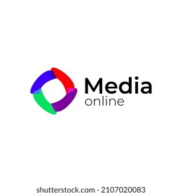 Resumen del logotipo técnico para medios coloridos