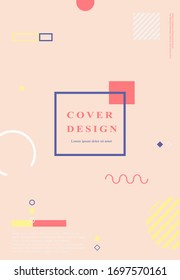 Abstract Colorful Memphis Art Background. 80s memphis geometric style flat and line design elements. Retro art for a4 covers, banners, flyers and posters. Vector illustration