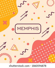 Abstract Colorful Memphis Art Background