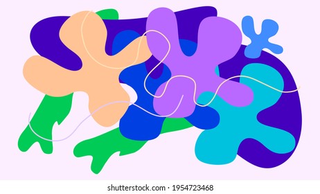 ABSTRACT COLORFUL MEMPHIS STYLE DESIGN BACKGROUND VECTOR. COVER DESIGN 