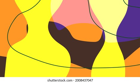 Abstract colorful memphis style design background vector. Multicolor Geometric Background. Fashion Fluid Design. Colorful Funny Texture. Geometric Composition. Graphic Fluid Poster. Abstract Collage. 