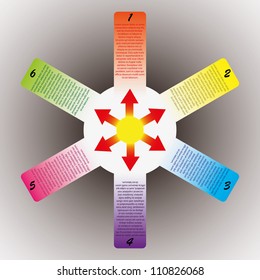 Abstract colorful message banner set