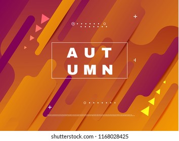 Abstract colorful minimal background, autumn sale. Vector