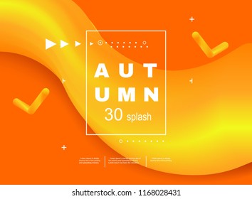 Abstract colorful minimal background, autumn sale. Vector