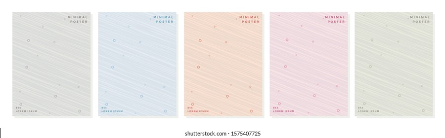 Abstract colorful minimal covers pattern design.  
