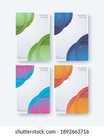 Abstract colorful minimal covers pattern design