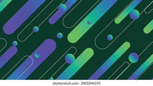 Abstract colorful minimal geometric background design. Dynamic shapes composition