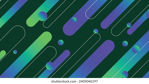 Abstract colorful minimal geometric background design. Dynamic shapes composition