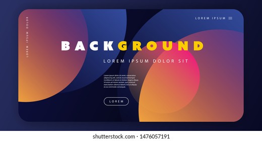Abstract Colorful Minimal Geometric Pattern Background Template, Gradient Shapes Composition, Futuristic Poster or Landing Page Design - Vector Illustration 