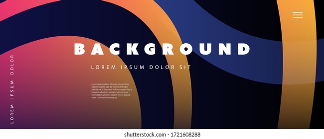 Abstract Colorful Minimal Geometric Pattern Background, Multi Purpose Template, Gradient Shapes Composition, Futuristic Poster, Header or Landing Page Design - Vector Illustration
