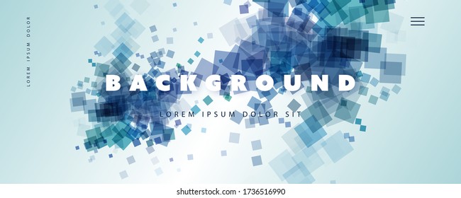 Abstract Colorful Minimal Geometric Pattern Background, Multi Purpose Template, Squares Gradient Shapes Composition, Futuristic Poster, Banner, Header or Landing Page Design - Vector Illustration

