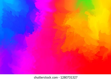 abstract colorful mixed for background, rainbow watercolor stains paint for card banner advertising, art painting pink colors with watercolor brush style full frame, acrylic watercolor colorful paint