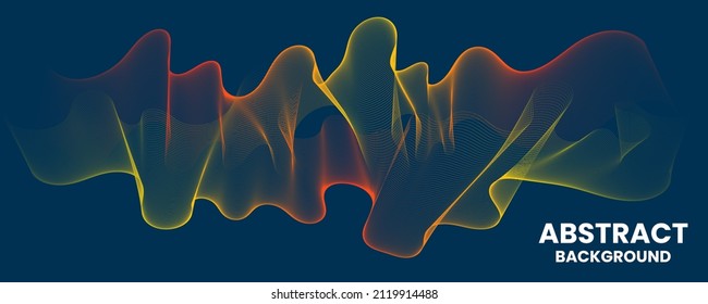 abstract colorful modern 3d wave lines isolated background with geometric dynamic technology concept for banner sale, wallpaper, brochure, landing page, presentation, social media. Vector illustration