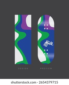 Abstract Colorful Modern Art Curve Lines Shape Wave Geometrical Background Pattern Checkered
Fingerboard Skateboard Deck Graphics Design Preview Mockup Template
