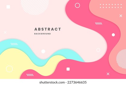 Abstract colorful modern elegant design background. Modern colorful pastel gradient abstract geometric shape. Memphis style background. Illustration vector 10 eps.