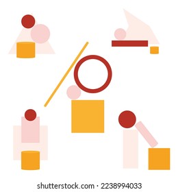 Abstract colorful modern geometric background. Posters, Social media Icons templates.