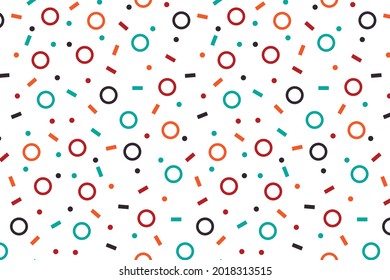 Abstract Colorful Modern Geometric Pattern White Background