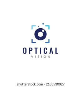 Abstract colorful modern logo vision, digital vision, tech, center and planet vision.