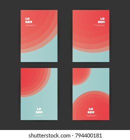 Resumen Colorido estilo moderno estilo estampado conjunto de diseño de carátulas - Aplicable para carteles, carteles, volantes - Plantilla de vectores EPS10 creativa