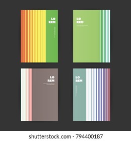 Resumen Colorido estilo moderno estilo estampado conjunto de diseño de carátulas - Aplicable para carteles, carteles, volantes - Plantilla de vectores EPS10 creativa