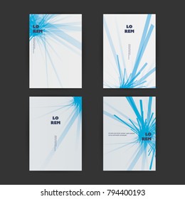 Abstract Colorful Modern Style Patterned Cover Design Set - Applicable for Banners, Placards, Posters, Flyers - Creative EPS10 Vector Template