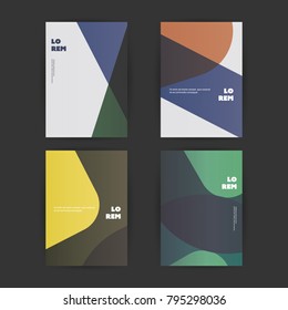 Abstract Colorful Modern Style Patterned Cover Design Set - Applicable for Banners, Placards, Posters, Flyers - Creative EPS10 Vector Template
