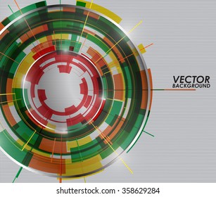 Abstract colorful Modern technology circles vector background.