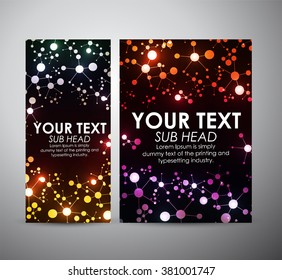 Abstract colorful Molecule. Graphics resources design template. Vector illustration