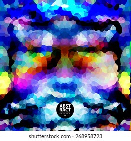 Abstract colorful mosaic background for design. Polygonal illustration
