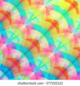 Abstract colorful mosaic background in overlay rainbow style of repeating structure vector illustration