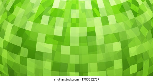 Abstract colorful mosaic background as part of sphere, in green colors