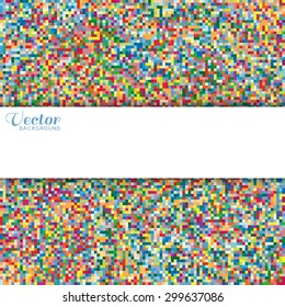 Abstract colorful mosaic background with place for your text, vector rainbow pattern.