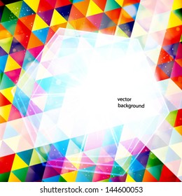 Resumen de fondo de mosaico colorido con muestra para texto. Ilustración vectorial