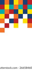 Abstract colorful mosaic background. A square pattern Puzzle. Copy and negative space