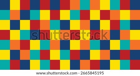 Abstract colorful mosaic background. A square pattern. Puzzle 