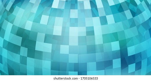 Abstract colorful mosaic background of translucent squares in light blue colors