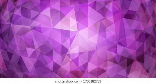 Abstract colorful mosaic background of translucent triangles in purple colors