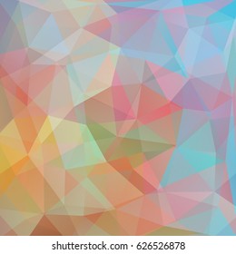 Abstract colorful mosaic background. Triangle geometric background. Design elements. Vector illustration. 