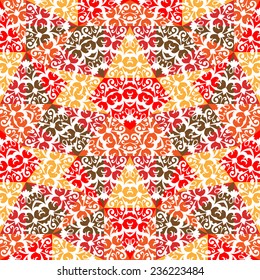 Abstract colorful mosaic background, vector geometric seamless pattern