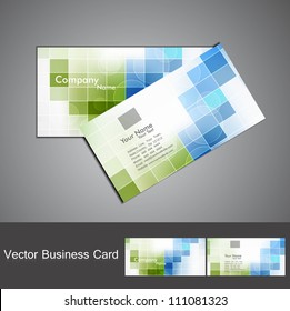 abstract colorful mosaic business card set design