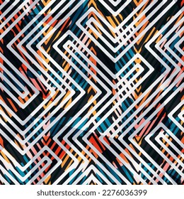 Abstract colorful mosaic. Geometric seamless pattern