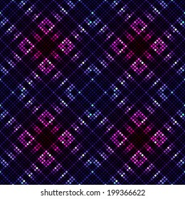 Abstract colorful mosaic ornament. Vector seamless pattern.