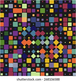 Abstract colorful mosaic pattern