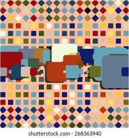 Abstract colorful mosaic pattern
