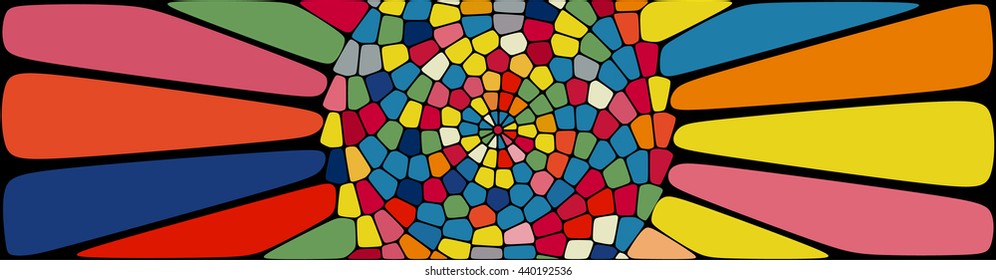 Abstract colorful mosaic pattern