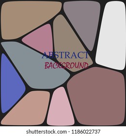 Abstract colorful mosaic pattern. Abstract background consisting of elements of different shapes, arranged in a mosaic style. Vector illustration.
